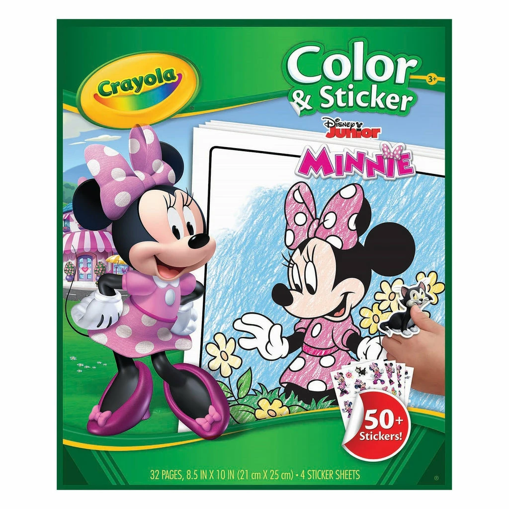 CRAYOLA COLOR & STICKER BOOK MINNIE MOUS