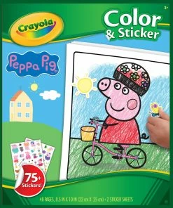 CRAYOLA COLOR & STICKER BOOK PEPPA PIG