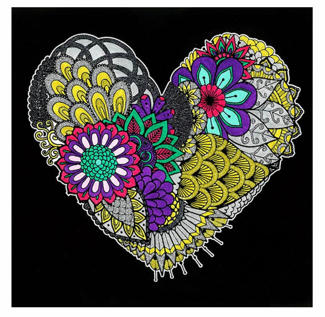 VELVET ART POSTER HEART 2 VELVET ART POSTER HEART - Image 2