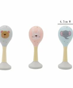 WOODEN BABY ANIMAL MARACA CALM