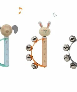WOODEN CALM & BREEZY ANIMAL HANDBELL