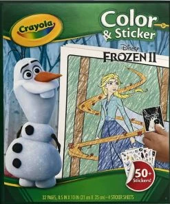 CRAYOLA COLOR & STICKER BOOK FROZEN NEW