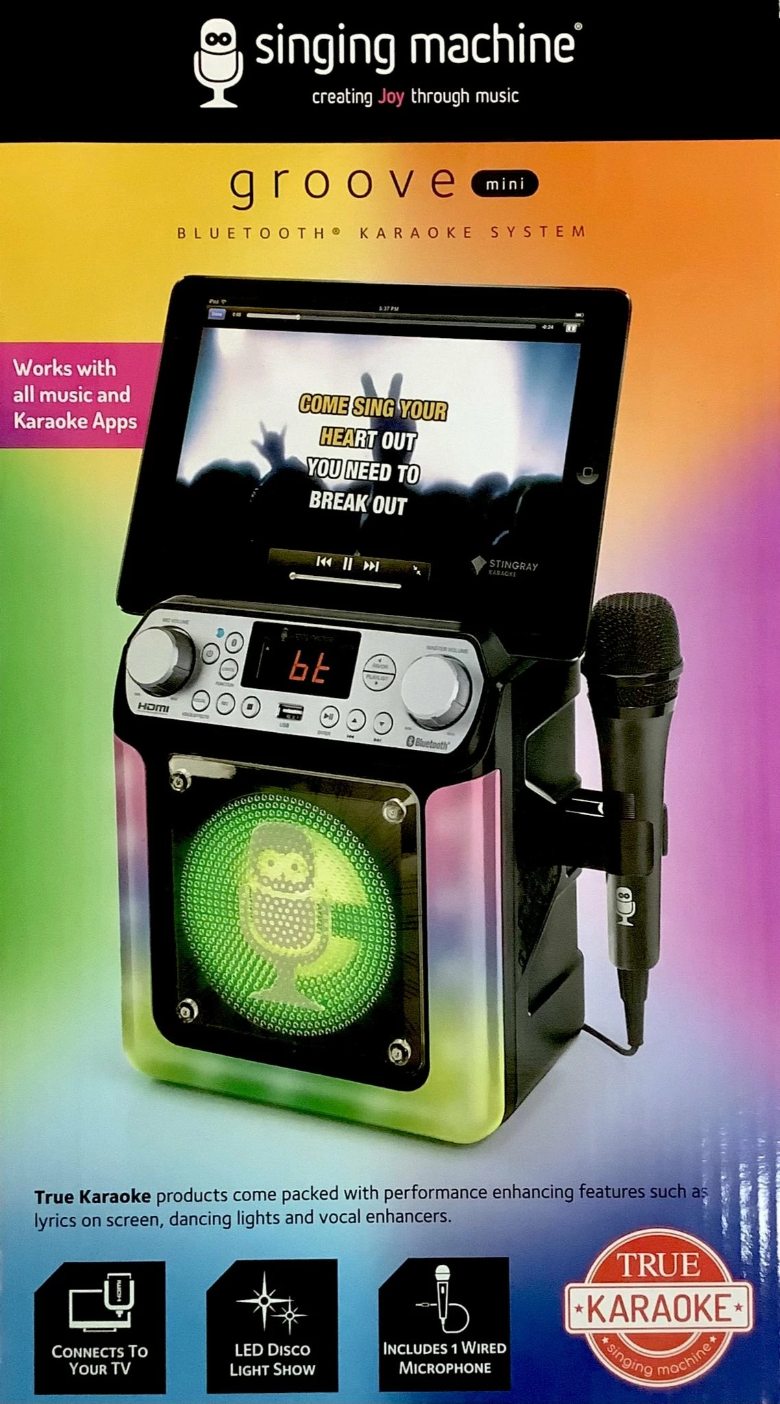 SINGING MACHINE GROOVE MINI BLACK 2 SINGING MACHINE GROOVE MINI BLACK - Image 2